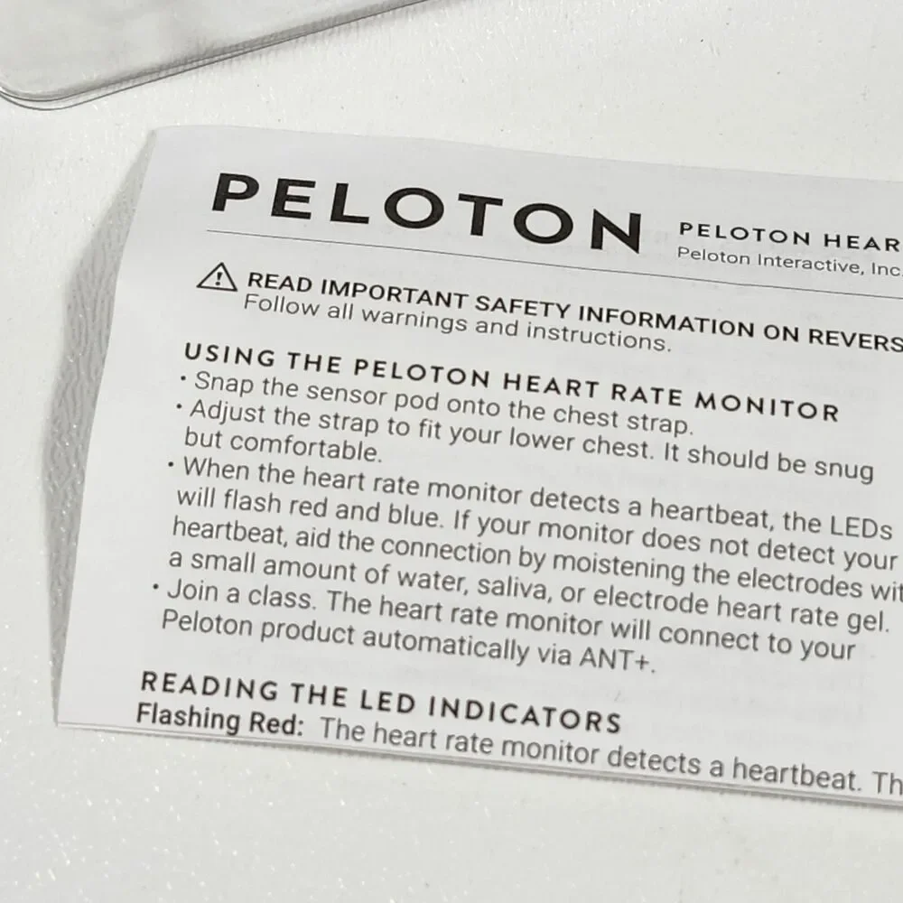 Peloton ‎HR-C-01 Heart Rate Monitor Chest Torso Band BB
